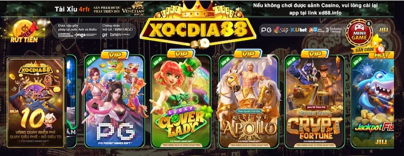 Nổ hũ 6 Kho game cược quay hũ tại Xocdia88 đa dạng